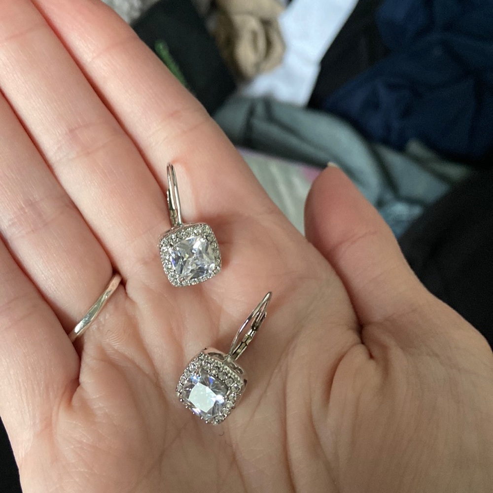 Betsy Johnson CZ dangle earrings